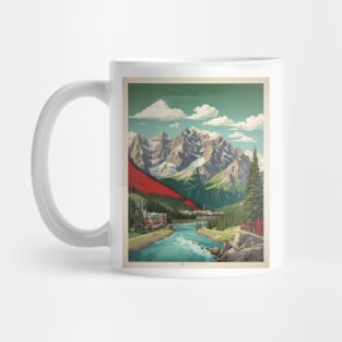 Banff Alberta Canada Vintage Poster Tourism Mug